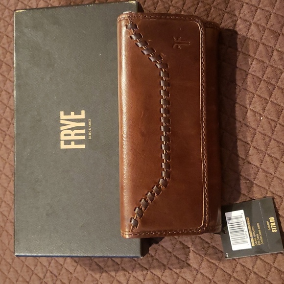 Frye Handbags - Brand New Frye Melissa whipstitch wallet.. dark brown